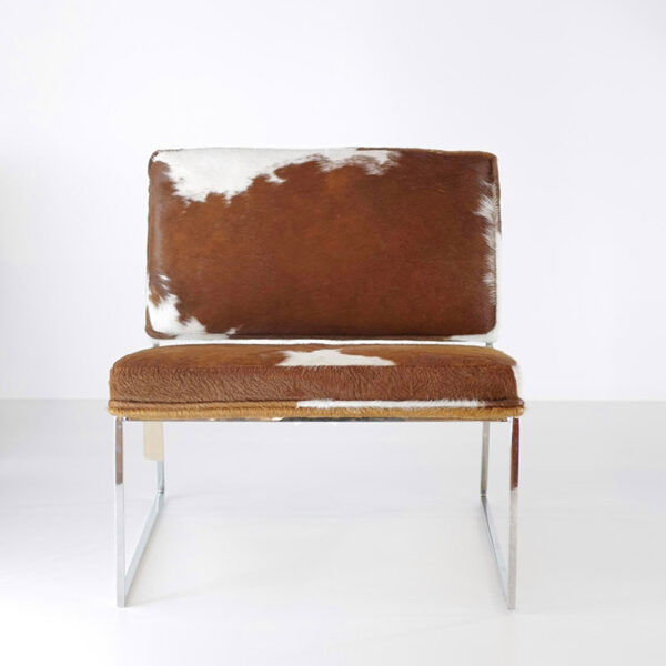Designer Sessel mit Kuhfell, Vintage Modern - VS100