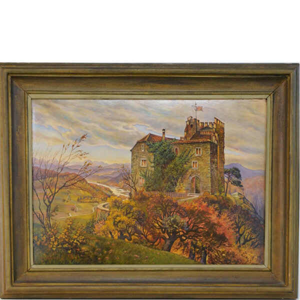 Schloss Habsburg. Ölgemälde, Rud. Grundlehner - VS145